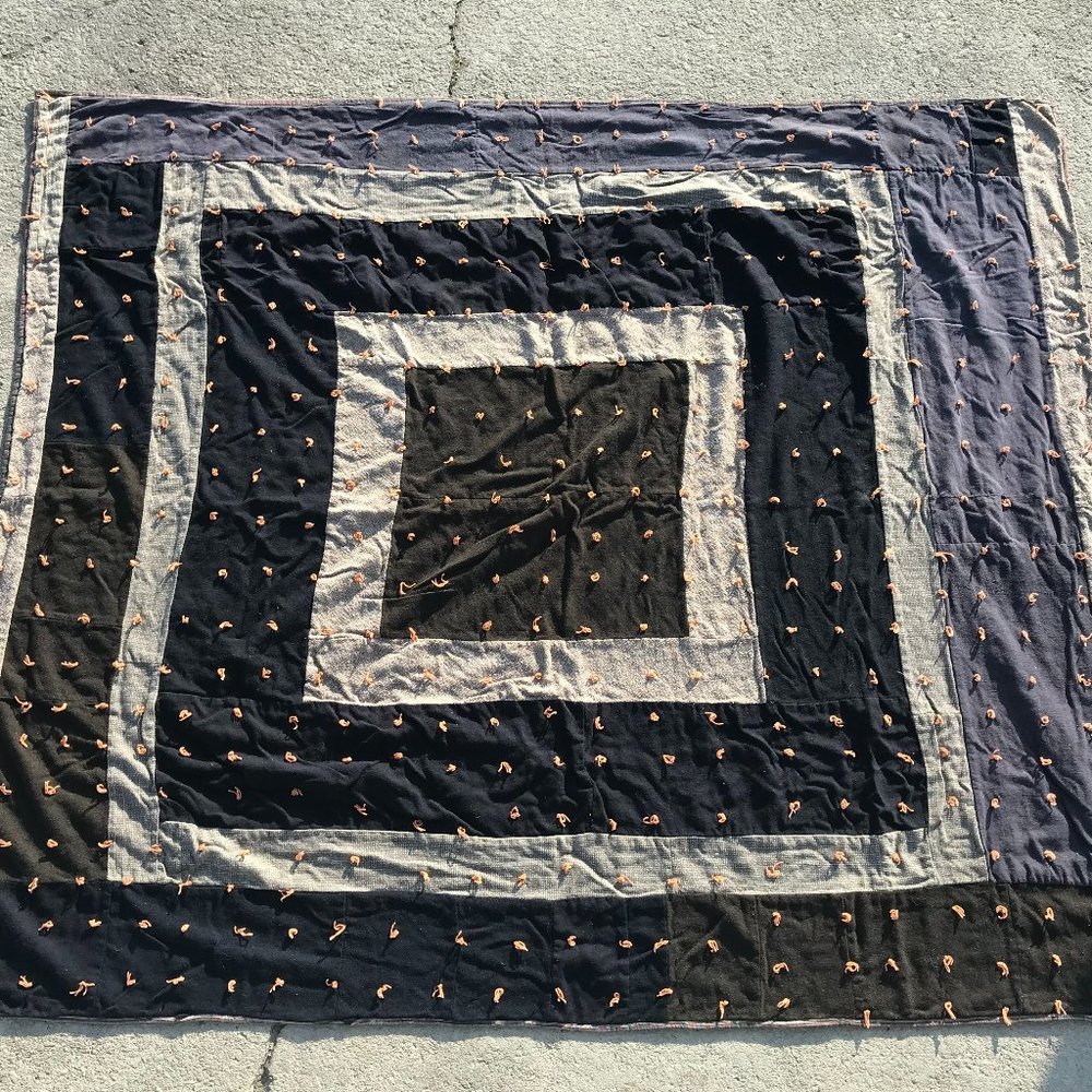 Vintage Hand Sewn tied quilt